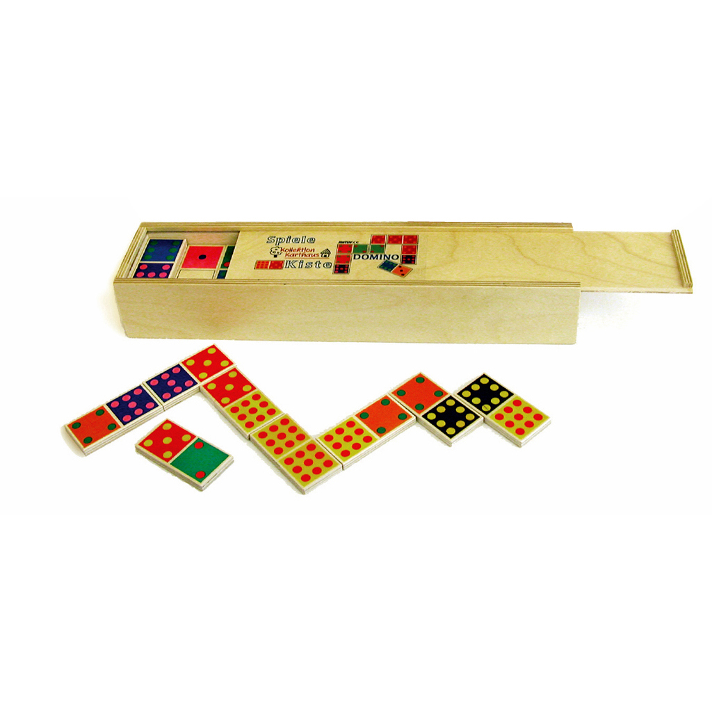 Domino Zahlen von in Holzbox von Karthaus