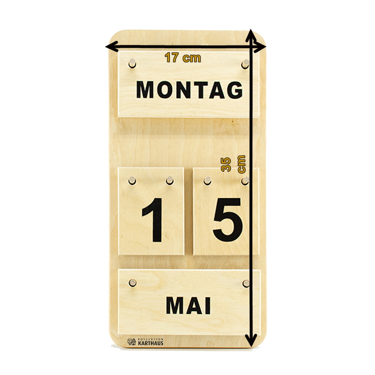 Schreibtischkalender "Mini" - Birkenholz