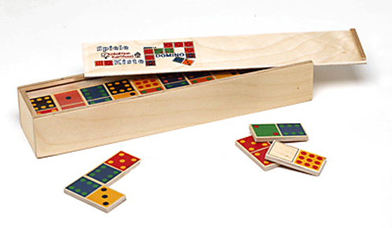 Domino Zahlen von in Holzbox von Karthaus